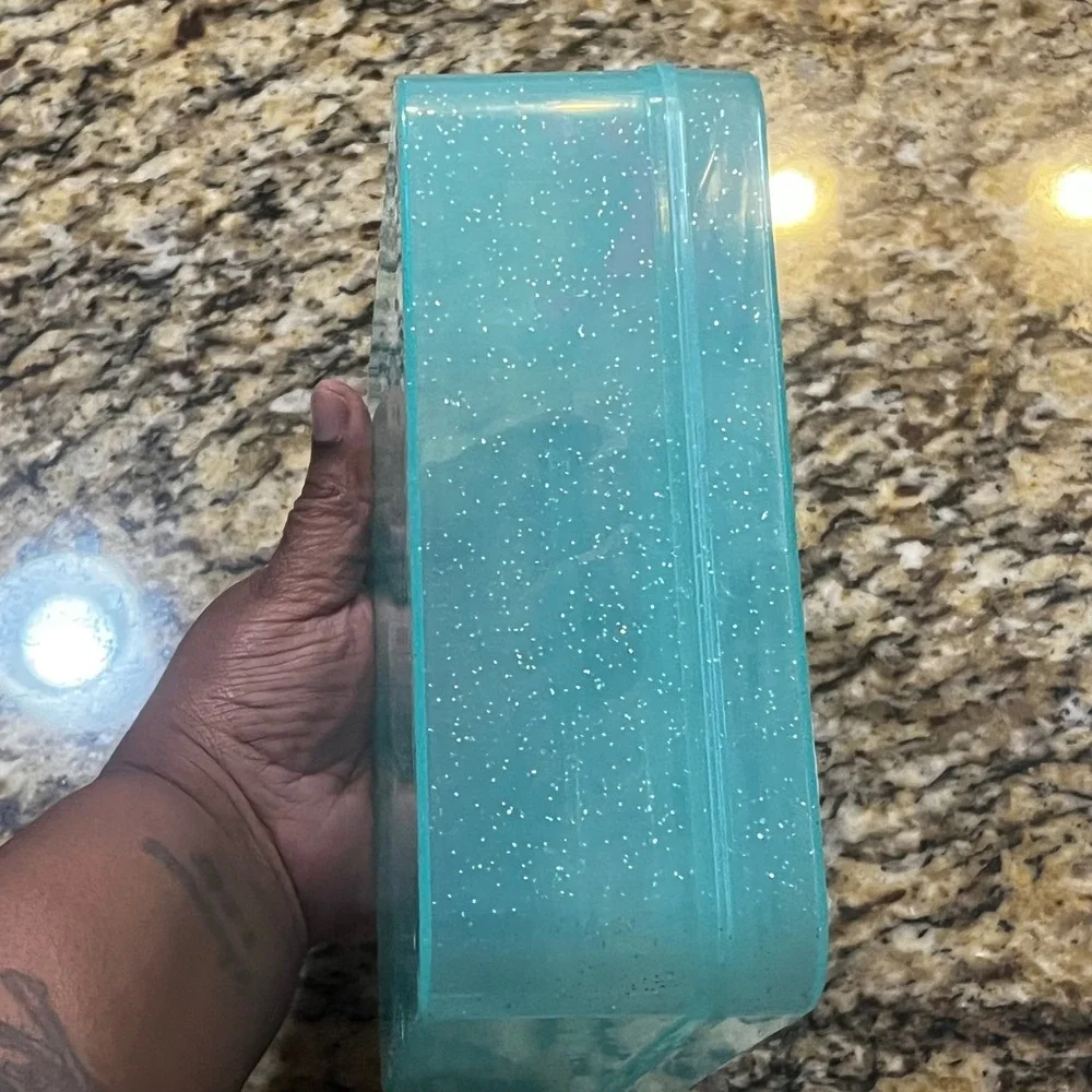 LOL Surprise Winter Chill Teal Glitter Plastic Storage Carrying Case with Handle